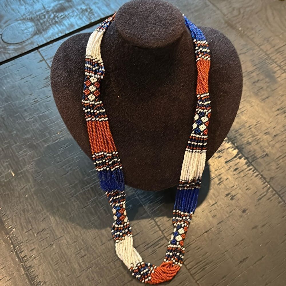Southwestern Traditional South African Multi Beaded Boho Western Necklace​​​